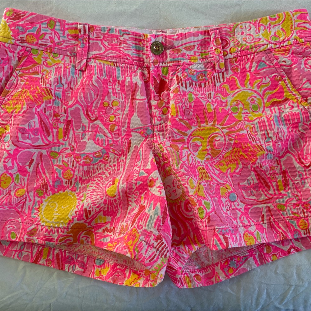 Ladies’ Sz 12 Lilly Pulitzer Callahan Pink Pout More Kinis in the Keys Shorts